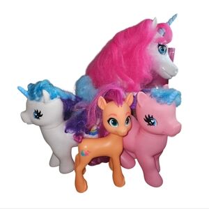 Bundle Of My Little Ponies And A Barbie Dreamtopia Unicorn Styling Head
